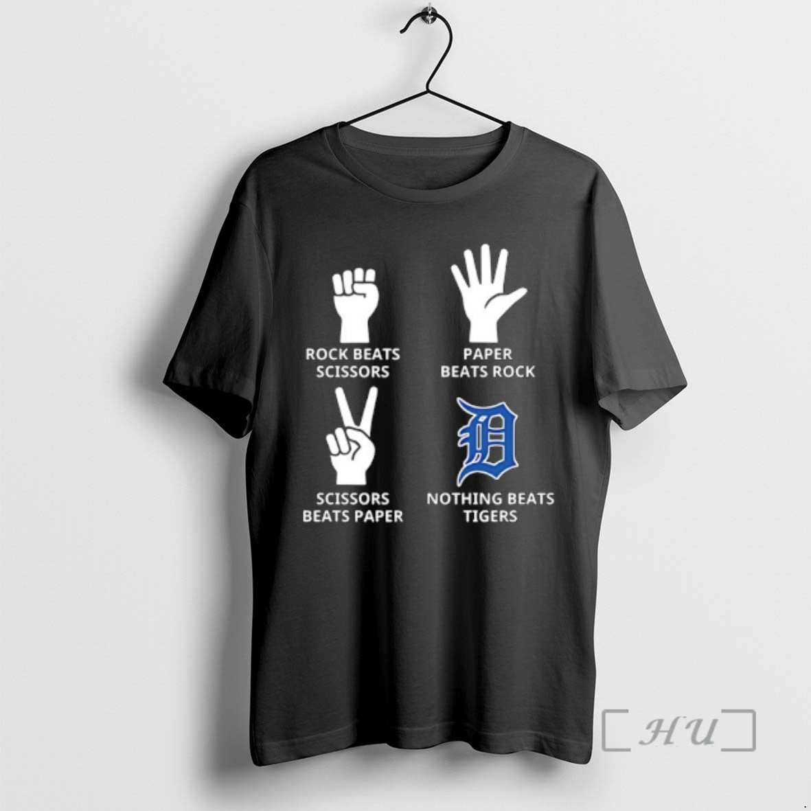 Officials Detroit Tiger Nothing Beats Rock Beats Scissors Paper Beats Rock Scissors Beats Paper Premium T-Shirts, Hoodie,...