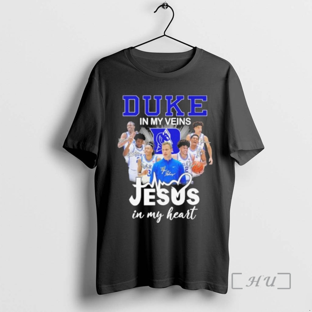Officials Duke Mens Basketball In My Veins Jesus In My Heart Premium T Shirts Sweater Hoodie, Sweatshirt | DripVista.com