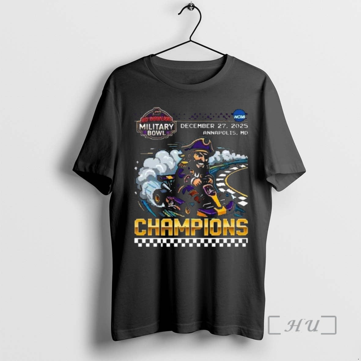 Officials East Carolina Pirates Go Bowling Military Bowl Champions Navy Marine Corps Memorial Stadium On T-Shirts,...