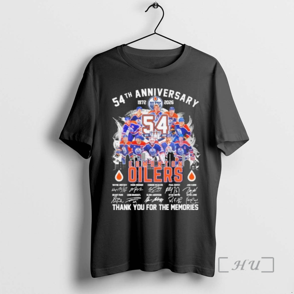 Officials Edmonton Oilers Team 54th Anniversary 1972 2026 T-Shirts, Hoodie, Sweatshirt | DripVista.com