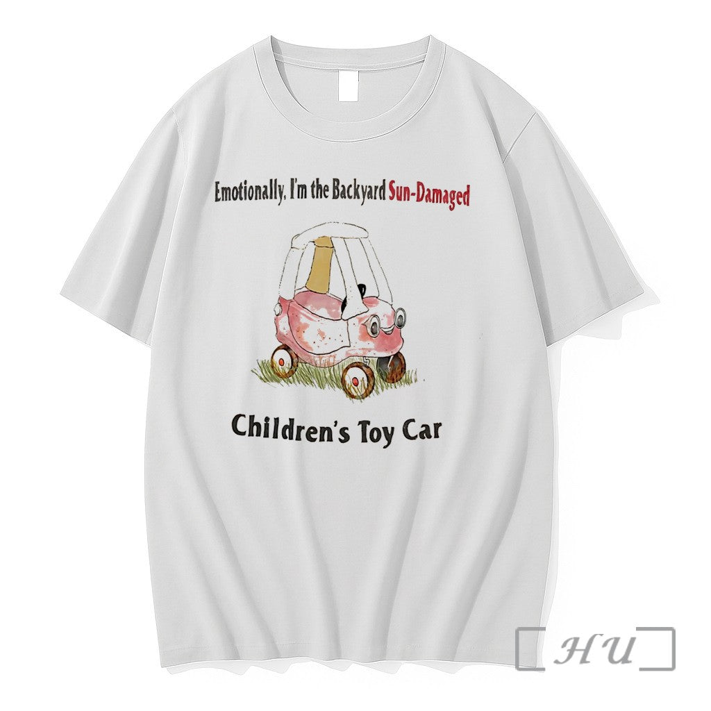 Officials Emotionally Im The Backyard Sun Damaged Childrens Toy Car Tee Premium T Shirts Sweater