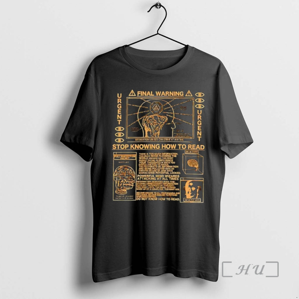 Officials Final Warning Stop Knowing How To Read T-Shirts, Hoodie, Sweatshirt | DripVista.com