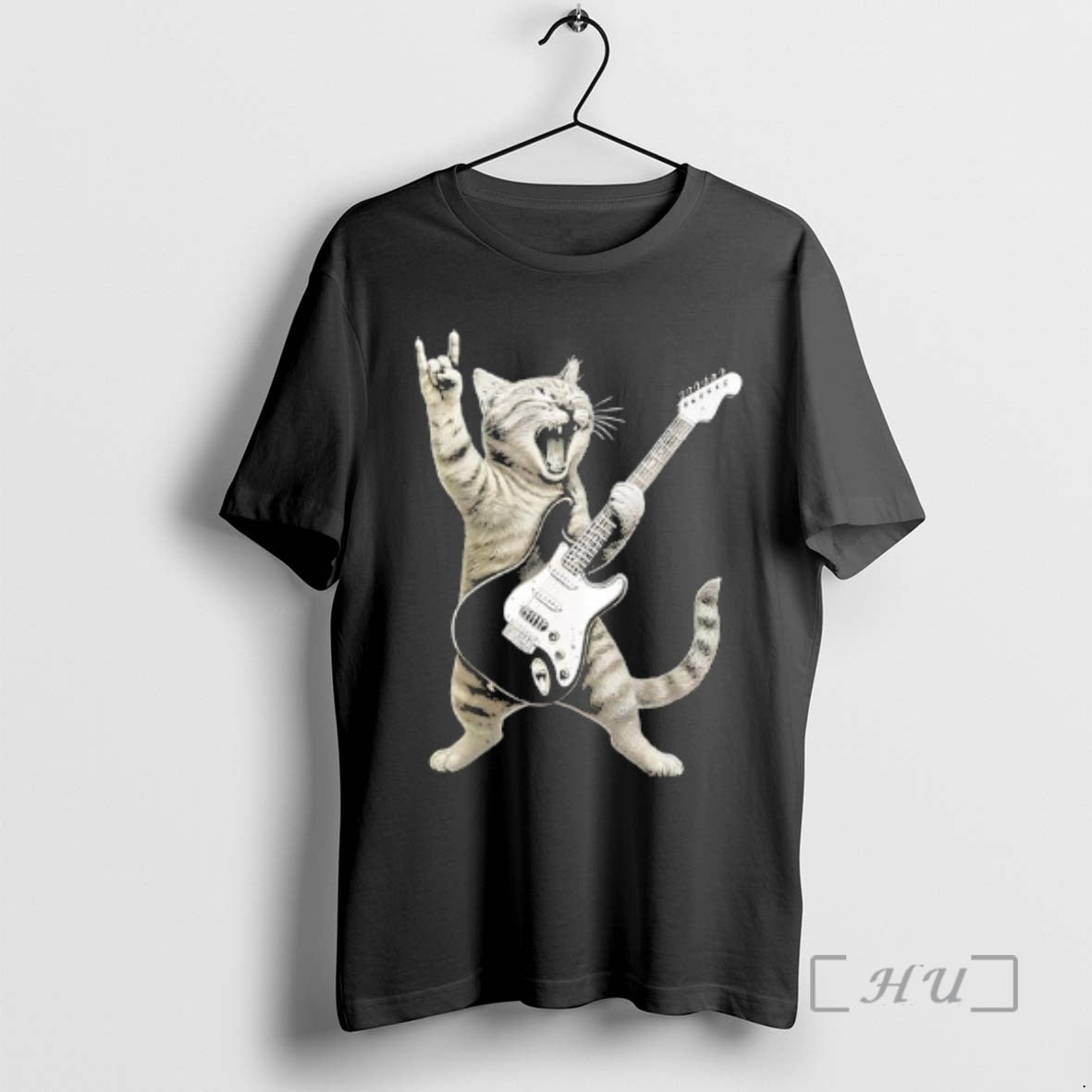 Officials Funny Cat Playing Guitar Rock And Roll T-Shirts, Hoodie, Sweatshirt | DripVista.com