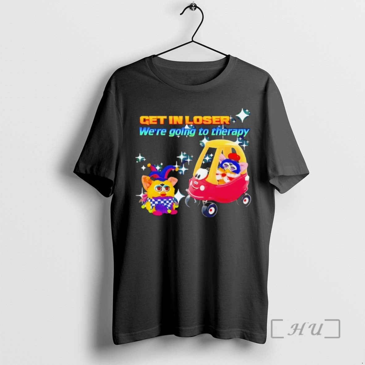 Officials Furby Get In Loser Were Going To The Therapy T-Shirts, Hoodie, Sweatshirt | DripVista.com