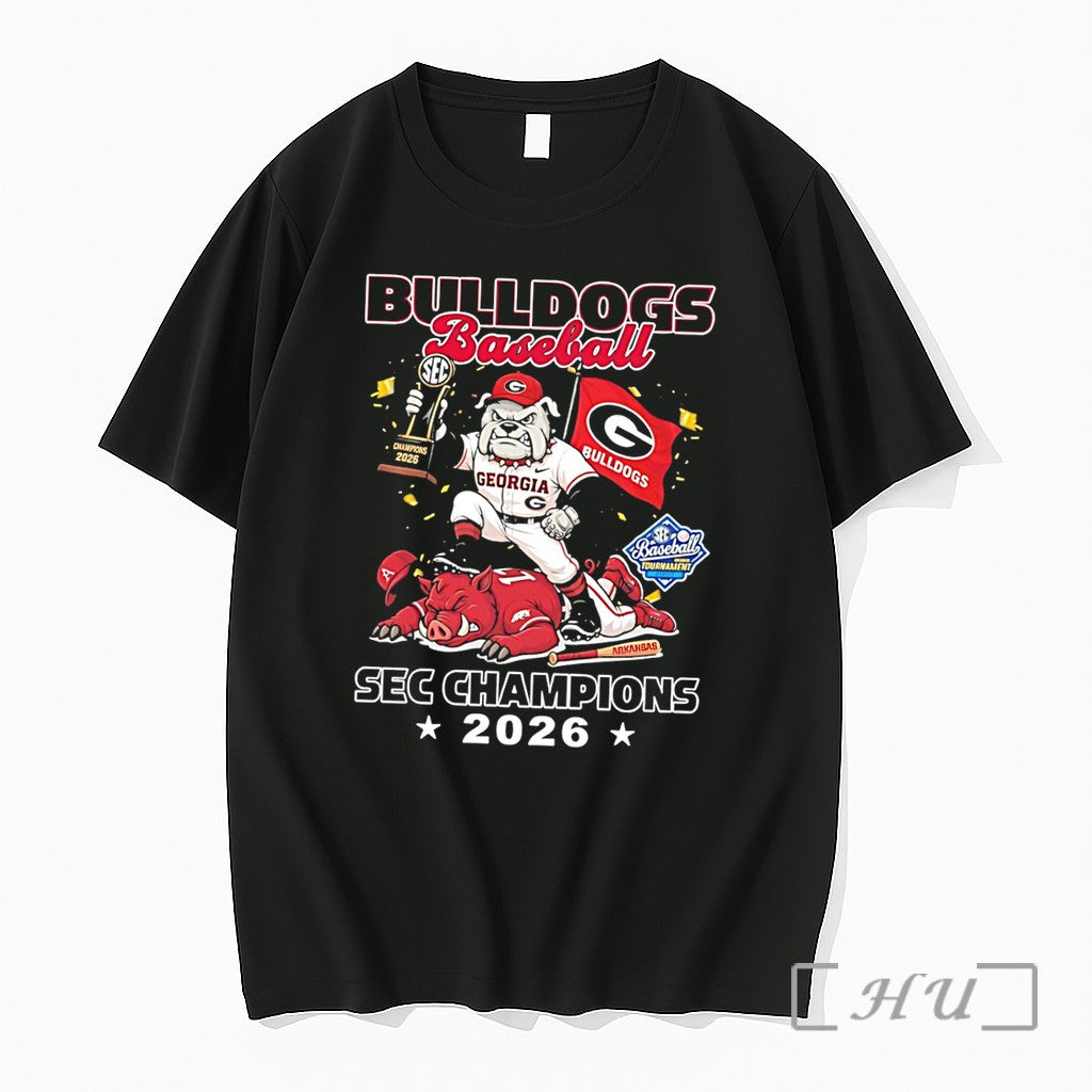 Officials Georgia Bulldogs Baseball 2026 Sec Champions Mascot Tee