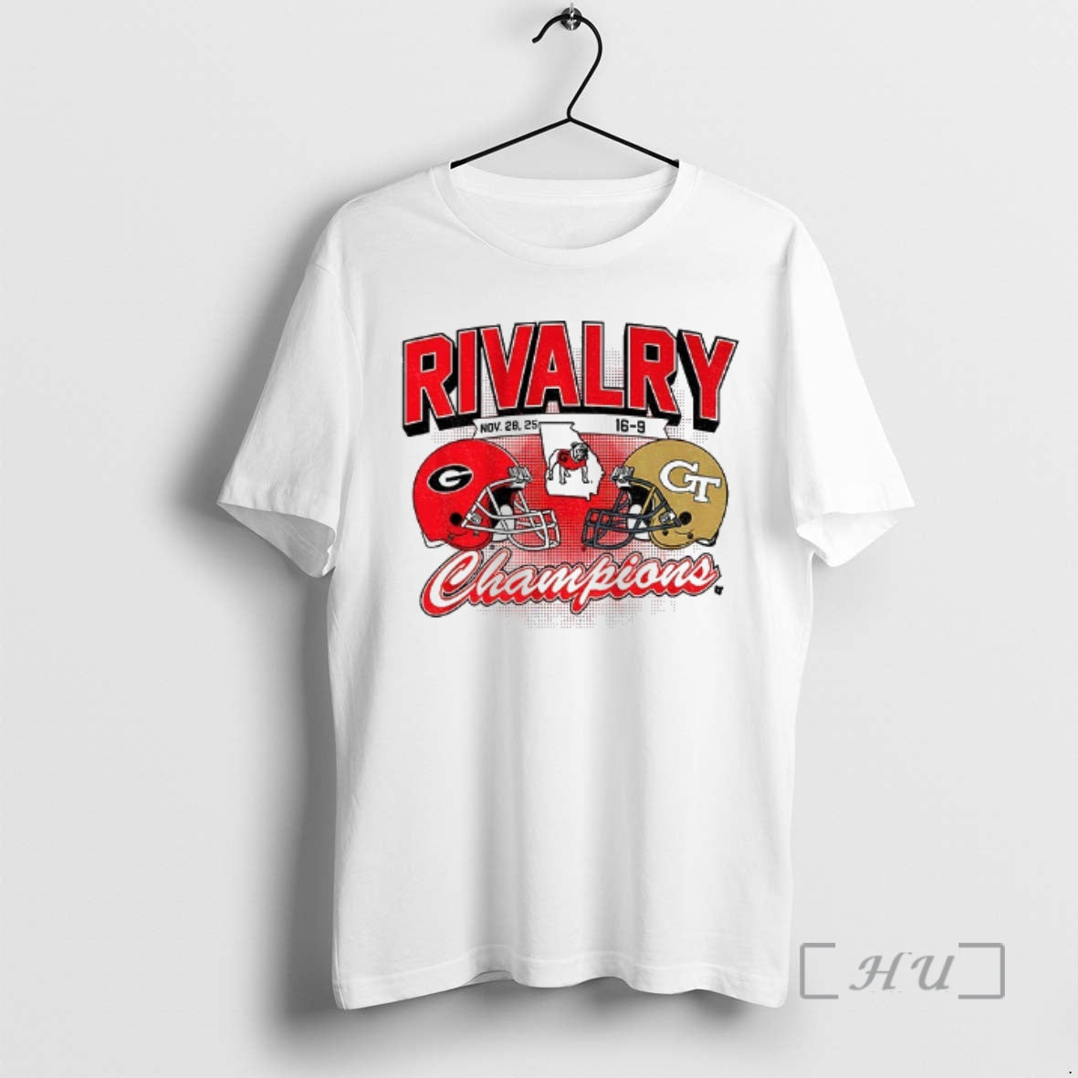 Officials Georgia Bulldogs Vs Georgia Tech Yellow Jackets Rivalry Winner 2025 Champions Premium T Shirts Hoodie, Sweatshirt