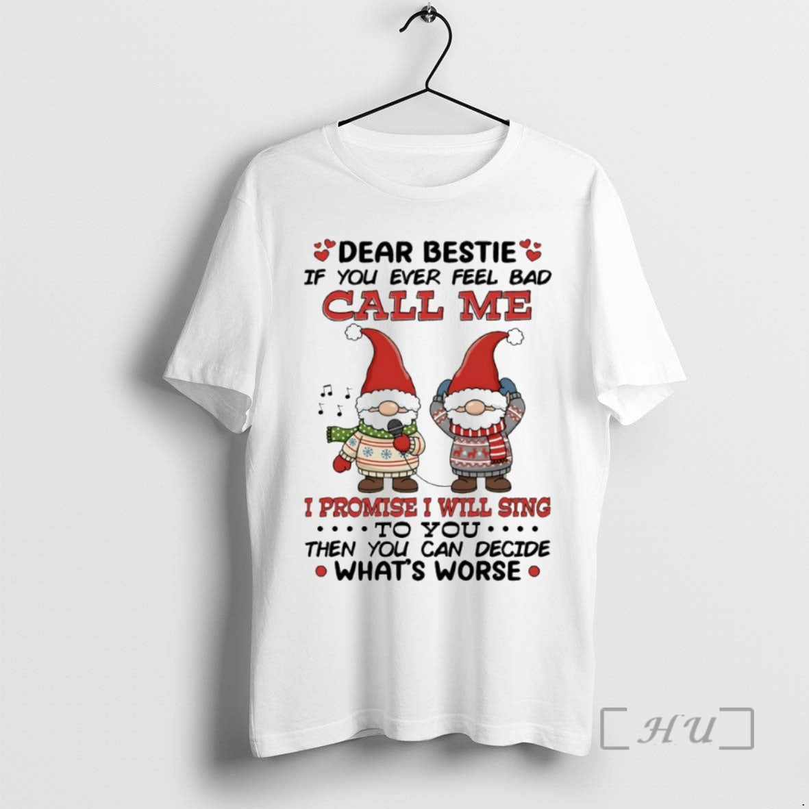 Officials Gnome Dear Bestie If You Ever Feel Bad Call Me Circle Premium T Shirts Hoodie, Sweatshirt | DripVista.com