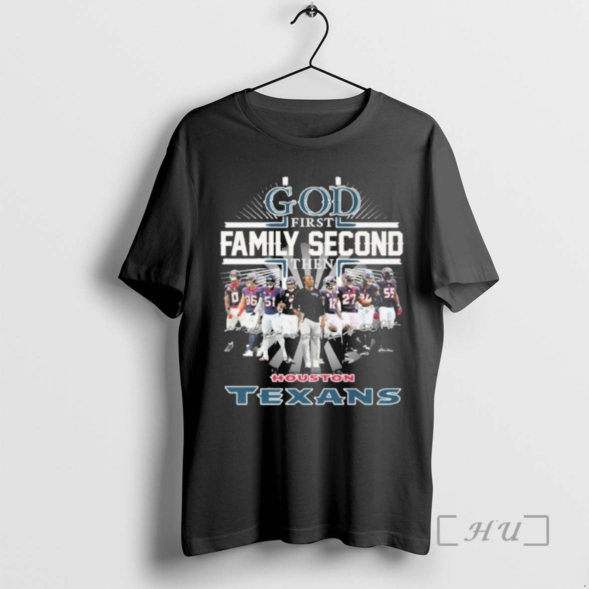 Officials God First Family Second Then Houston Texans Team Player T-Shirts, Hoodie, Sweatshirt | DripVista.com