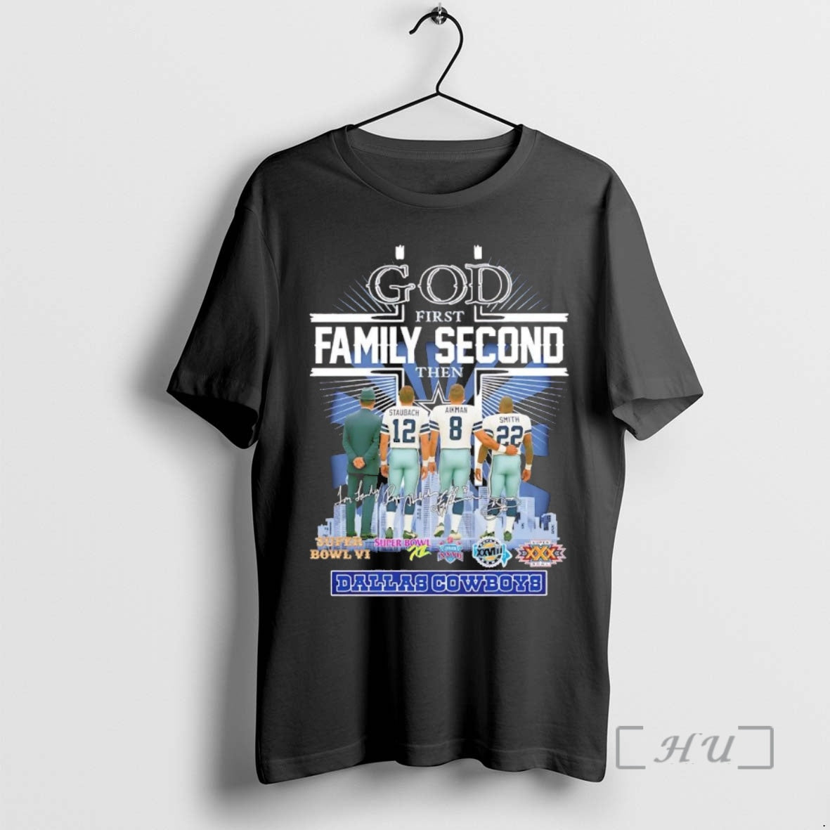 Officials God First Family Second Then Dallas Cowboys Players Christmas Chriast Premium T Shirts Sweater Hoodie, Sweatshirt