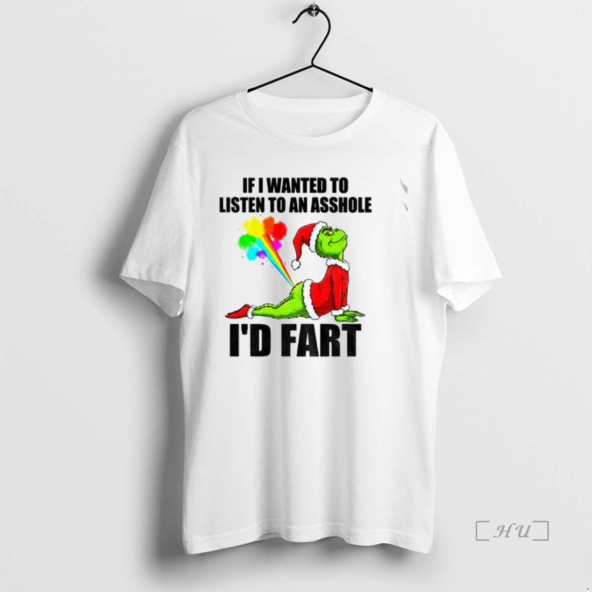 Officials Grinch Santa Hat If I Wanted To Listen To An Asshole Id Fart Christmas T-Shirts, Hoodie, Sweatshirt | DripVista.com