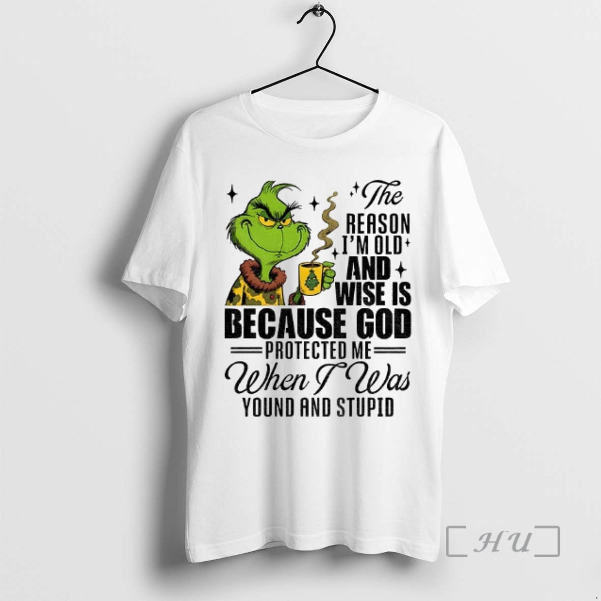 Officials Grinch The Reason Im Old And Wise Is Because God Santa Xmas Premium T-Shirts, Hoodie, Sweatshirt | DripVista.com