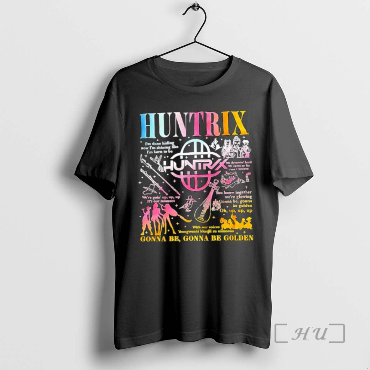 Officials Huntrix Gonna Be Golden You Know Together Were Glowing Gonna Be Premium T Shirts Hoodie, Sweatshirt | DripVista.com
