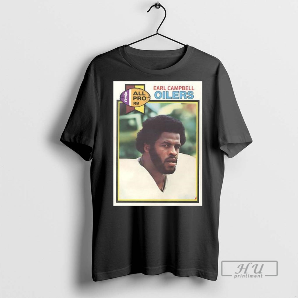 Officials Houston Oilers Earl Campbell Trading Card T Shirt Sweatshirt Hoodies