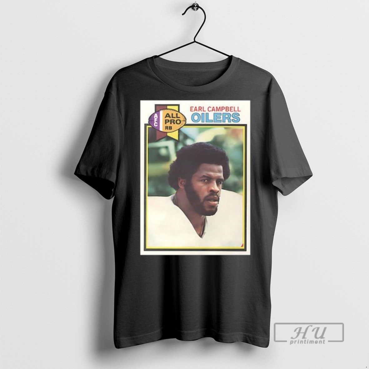 Officials Houston Oilers Earl Campbell Trading Card T Shirt Sweatshirt Hoodies