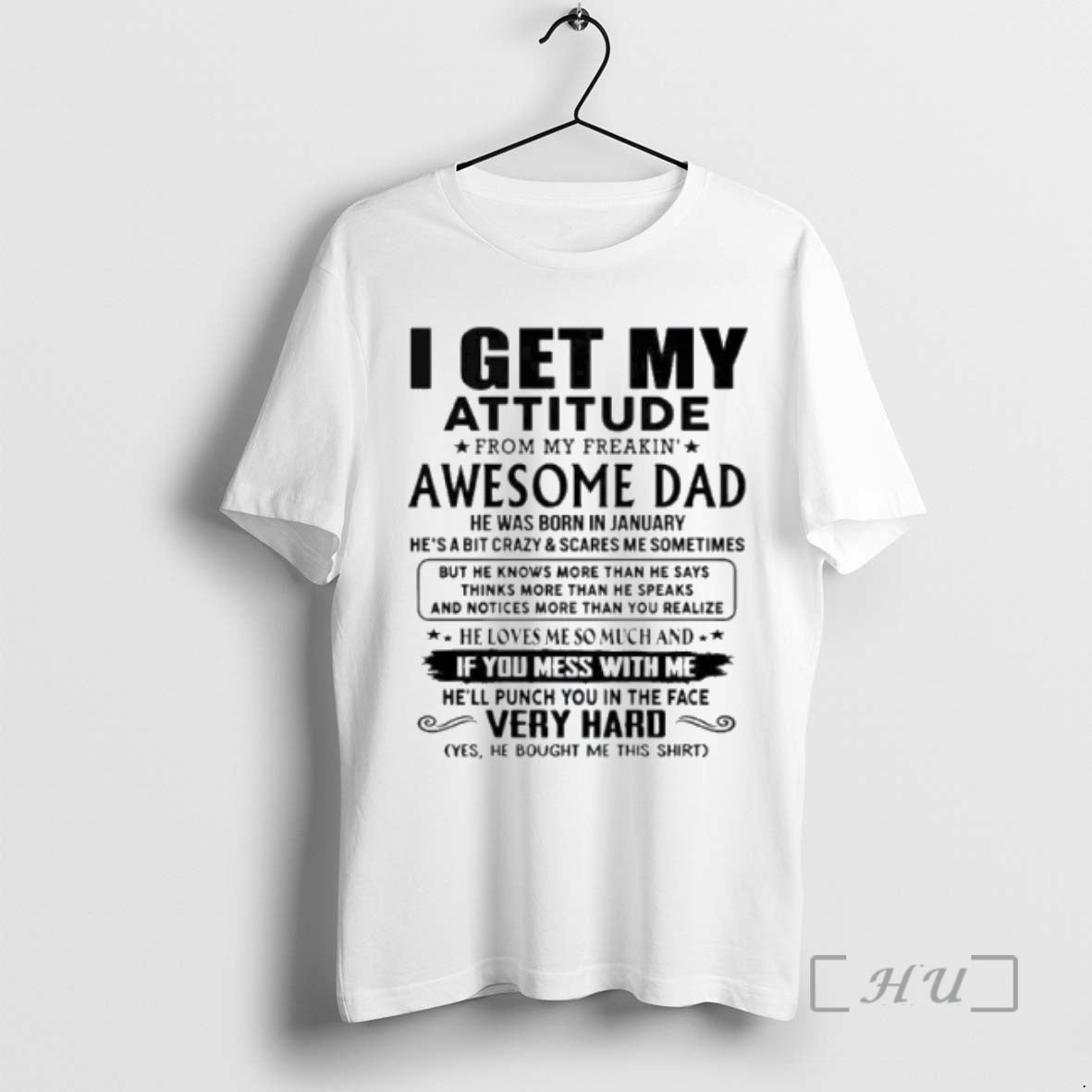 Officials I Get My Attitude From My Freakin Awesome Dad Very Hard Premium T Shirts Hoodie, Sweatshirt | DripVista.com