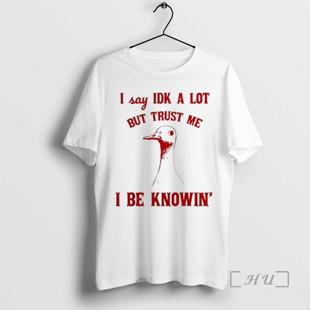 Officials I Say Idk A Lot But Trust Me I Be Knowing Premium T Shirts Hoodie, Sweatshirt | DripVista.com