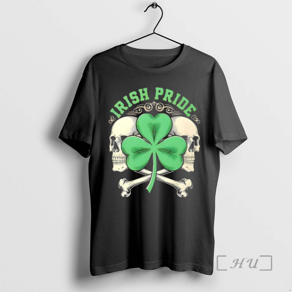 Officials Irish Pride Skull And Shamrock Celtic Edgy T-Shirts, Hoodie, Sweatshirt | DripVista.com