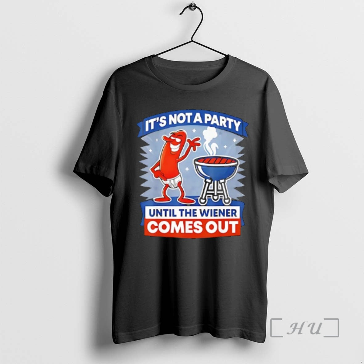 Officials Its Not A Party Until The Wiener Comes Out Funny Hot Dog Premium T-Shirts, Hoodie, Sweatshirt | DripVista.com