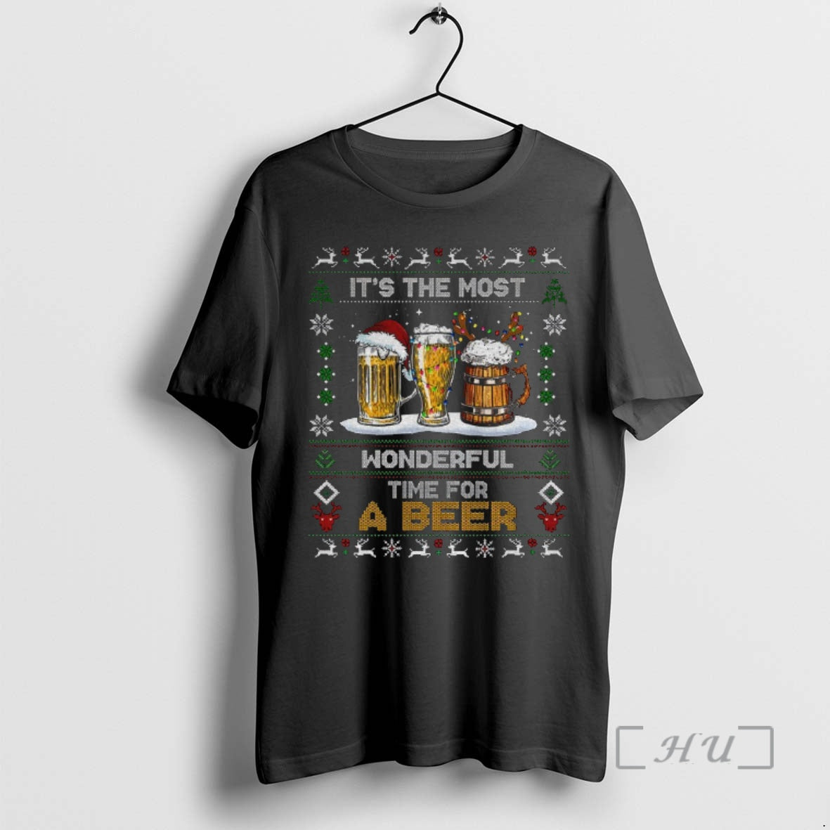 Officials Its The Most Wonderful Time For A Beer Merry Christmas Premium T Shirts Sweater Hoodie, Sweatshirt | DripVista.com
