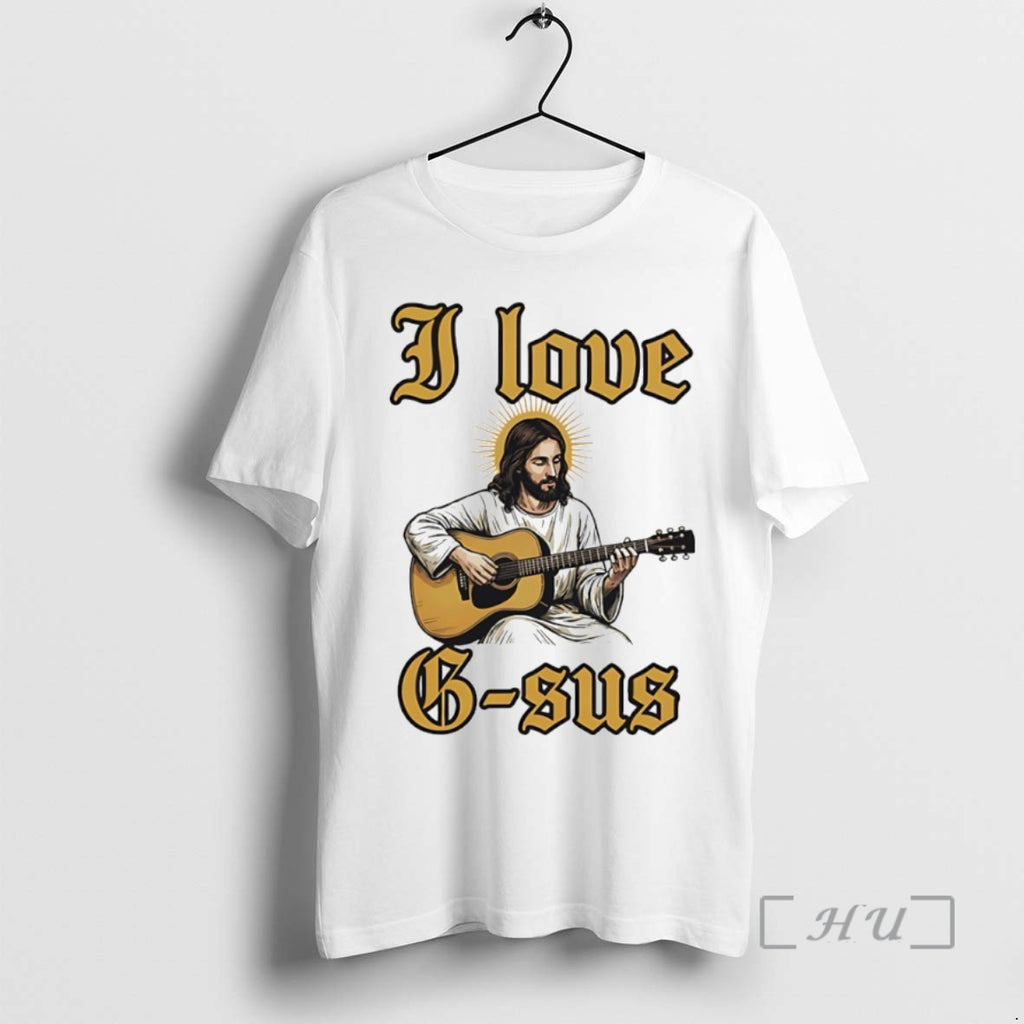 Officials Jesus Playing Guitar I Love G Sus Circle T-Shirts, Hoodie, Sweatshirt | DripVista.com