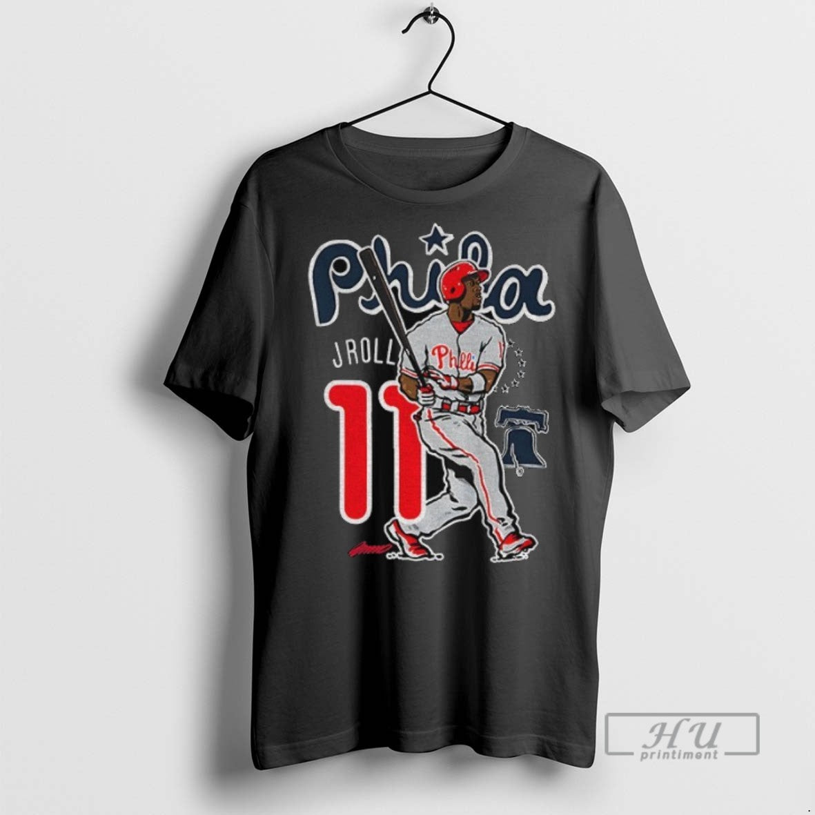 Officials Jimmy Rollins 11 Philadelphia Phillies Mlb Baseball Cartoon T Shirts Sweatshirt Hoodies