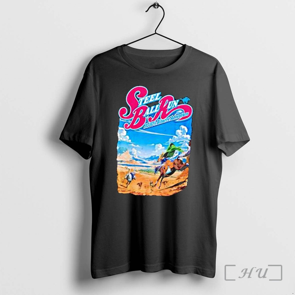 Officials Johnny Joestar Steel Ball Run Jojos Bizarre Adventure Desert Horse Race Premium T Shirts
