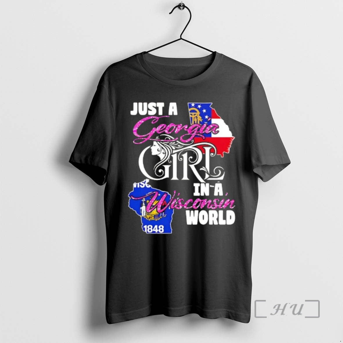 Officials Just A Georgia Girl In A Wisconsin World T-Shirts, Hoodie, Sweatshirt | DripVista.com