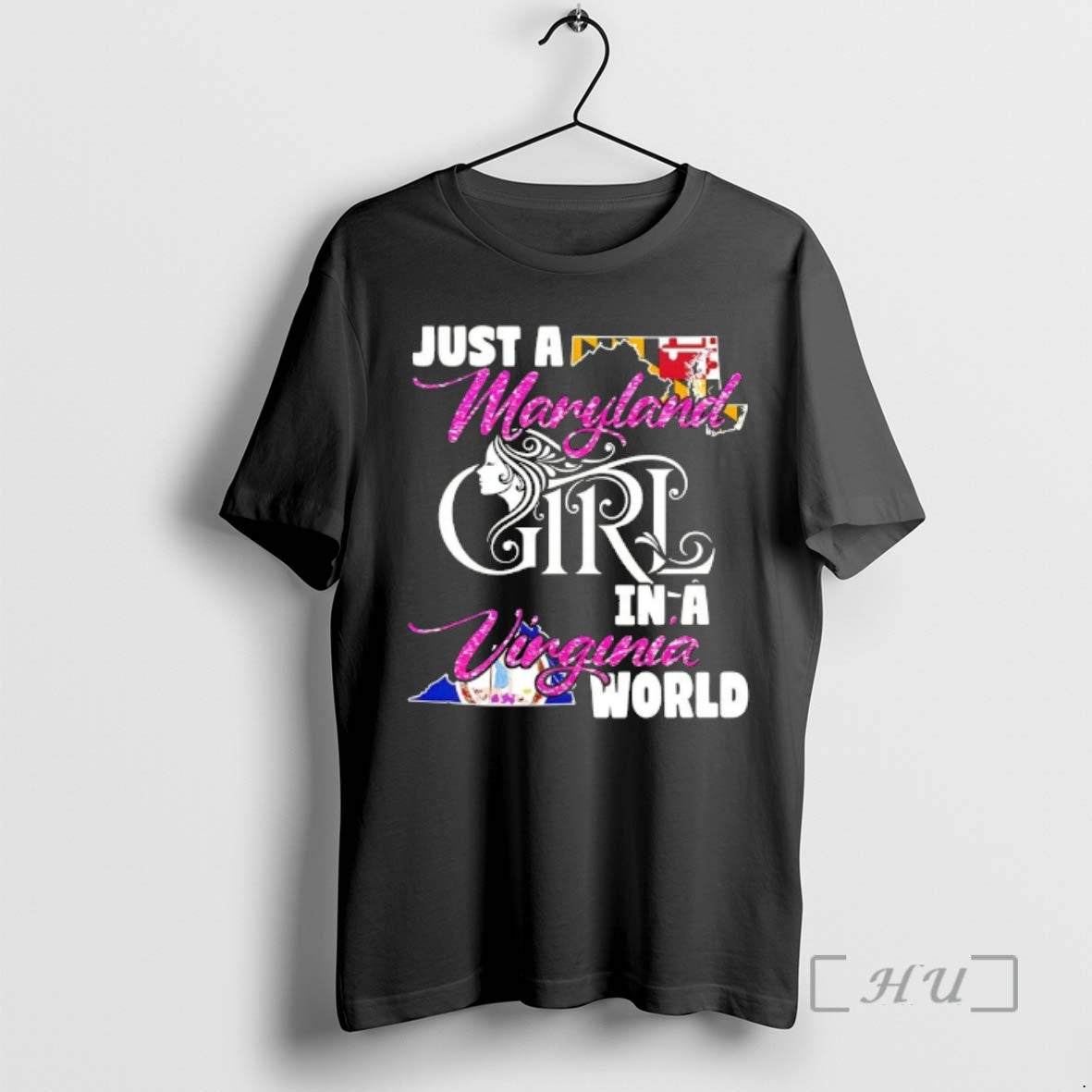 Officials Just A Maryland Girl In A Virginia World T-Shirts, Hoodie, Sweatshirt | DripVista.com