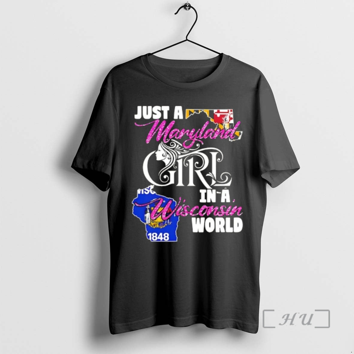 Officials Just A Maryland Girl In A Wisconsin World T-Shirts, Hoodie, Sweatshirt | DripVista.com