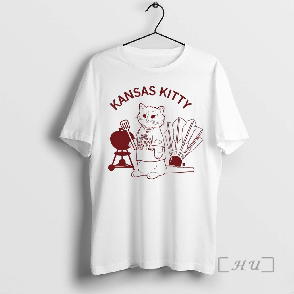 Officials Kansas Kitty I Wish Patrick Mahomes Was My Real Dad Premium T Shirts Sweater Hoodie, Sweatshirt | DripVista.com