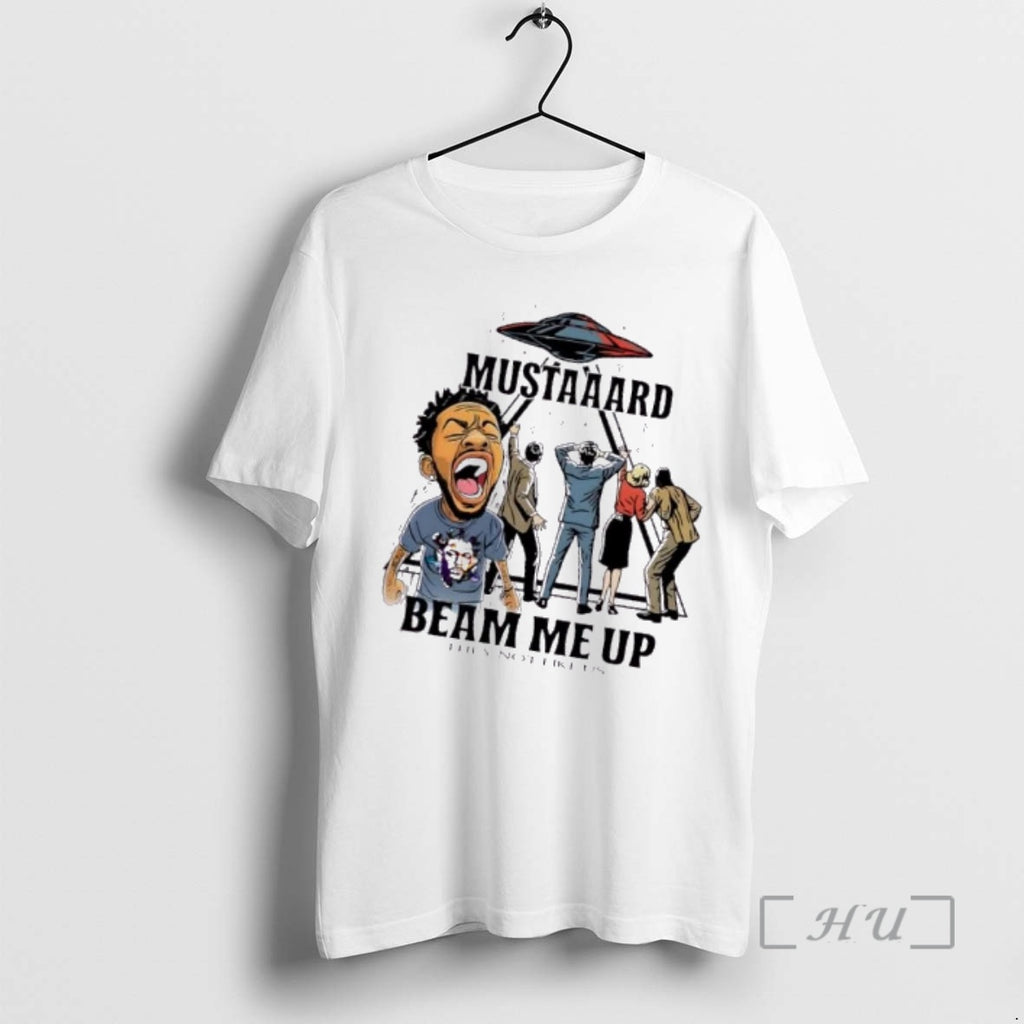 Officials Kendrick Lamar Mustaaard Beam Me Up They Not Like Us Caricature Premium T Shirts Hoodie, Sweatshirt | DripVista.com