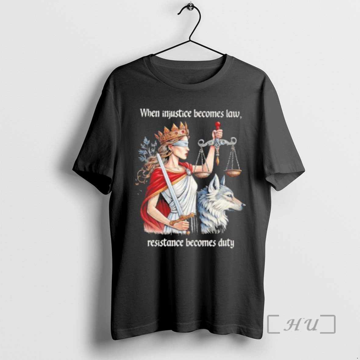 Officials Lady Justice When Injustice Becomes Law Resistance Becomes Duty T-Shirts, Hoodie, Sweatshirt | DripVista.com