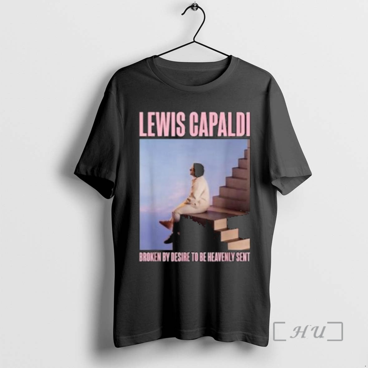 Officials Lewis Capaldi Broken By Desire To Be Heavenly Sent Photo Circle Black Premium T-Shirts, Hoodie, Sweatshirt