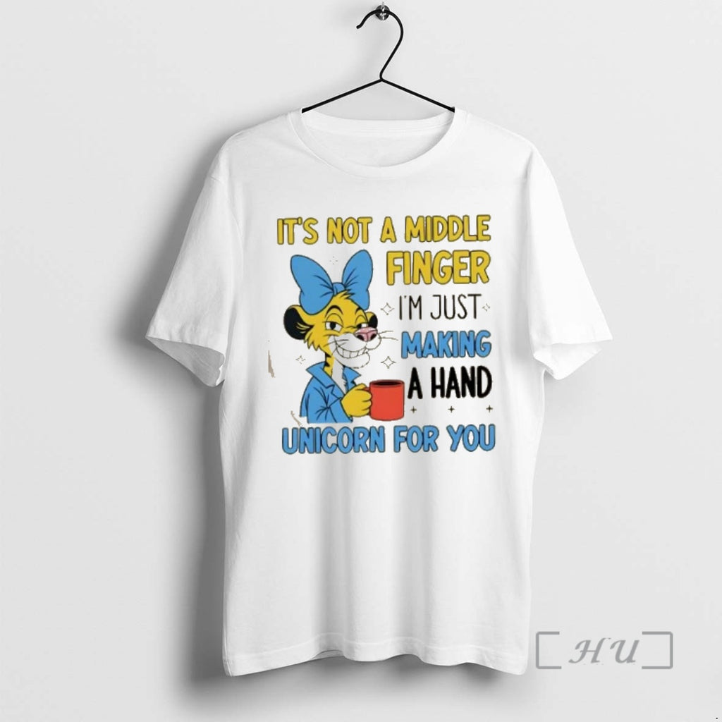 Officials Lion Its Not A Middle Finger Im Just Making A Hand Unicorn For You T-Shirts, Hoodie, Sweatshirt | DripVista.com