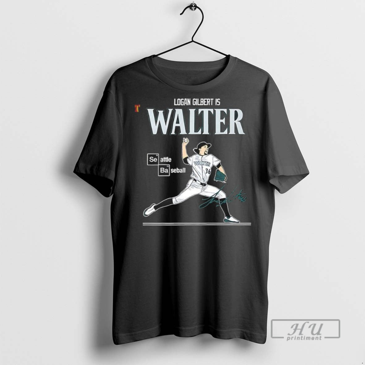 Officials Logan Gilbert Is Walter Seattle Baseball T Shirt Sweatshirt Hoodies