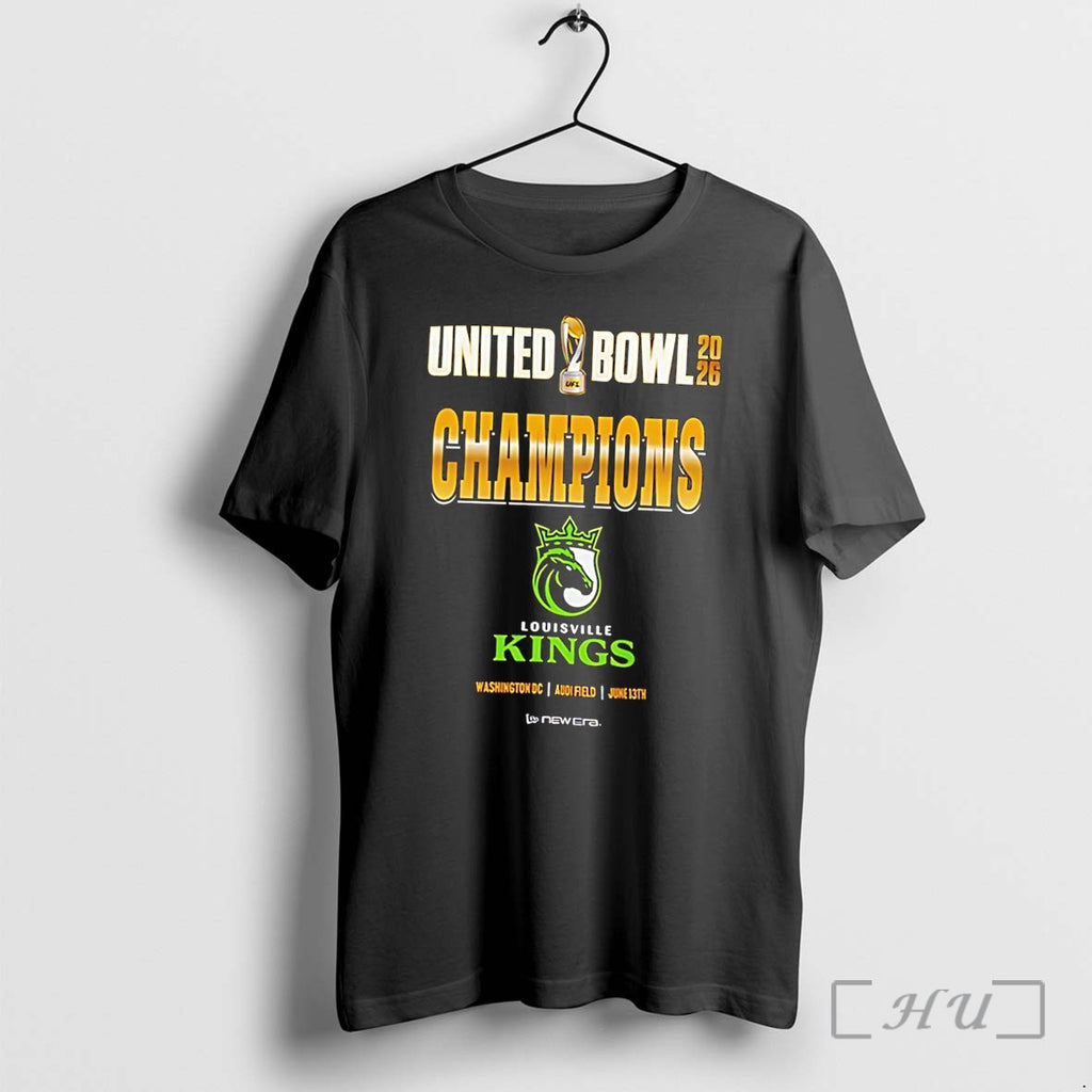 Officials Louisville Kings 2026 United Bowl Champions Logo Tee
