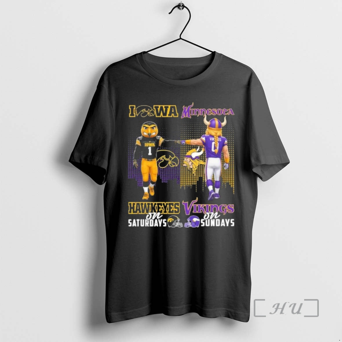 Officials Mascot Iowa Hawkeyes On Saturdays And Minnesota Vikings On Sundays Premium T Shirts Sweater Hoodie, Sweatshirt