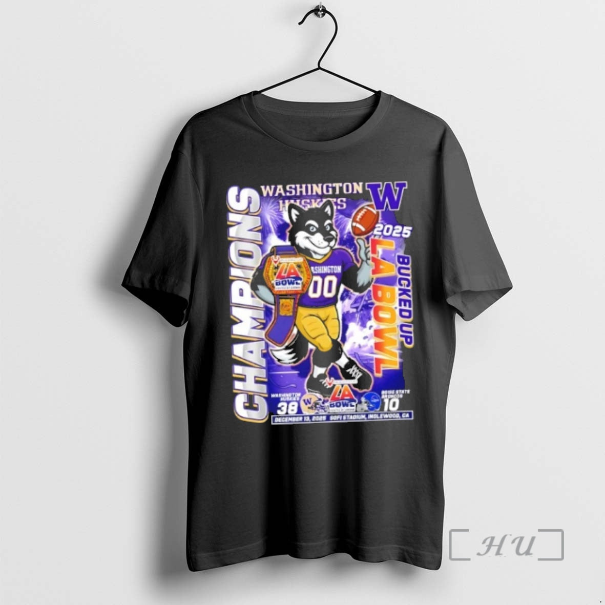 Officials Mascot Washington Huskies 2025 Bucked Up La Bowl Sofi Stadium Inglewood Ca Premium T-Shirts, Hoodie, Sweatshirt