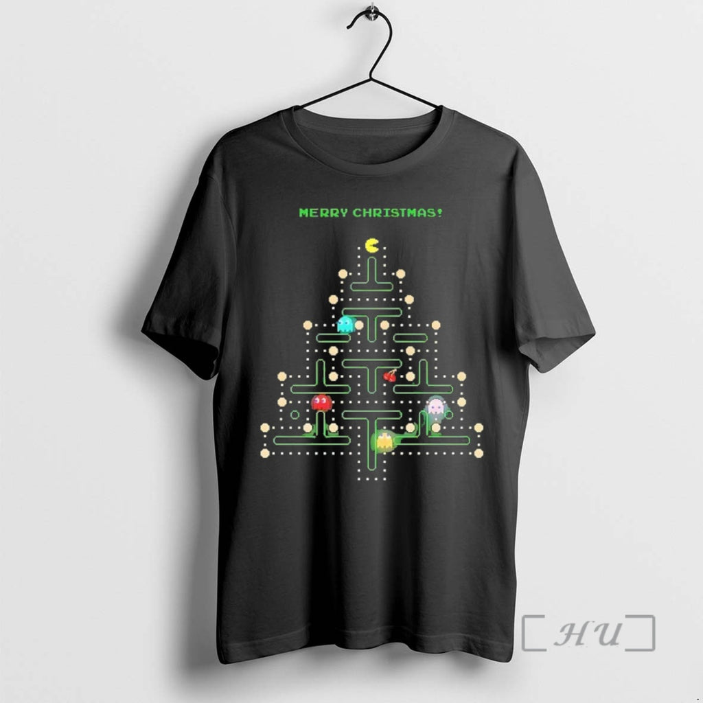 Officials Merry Christmas Pac Man Tree T-Shirts, Hoodie, Sweatshirt | DripVista.com