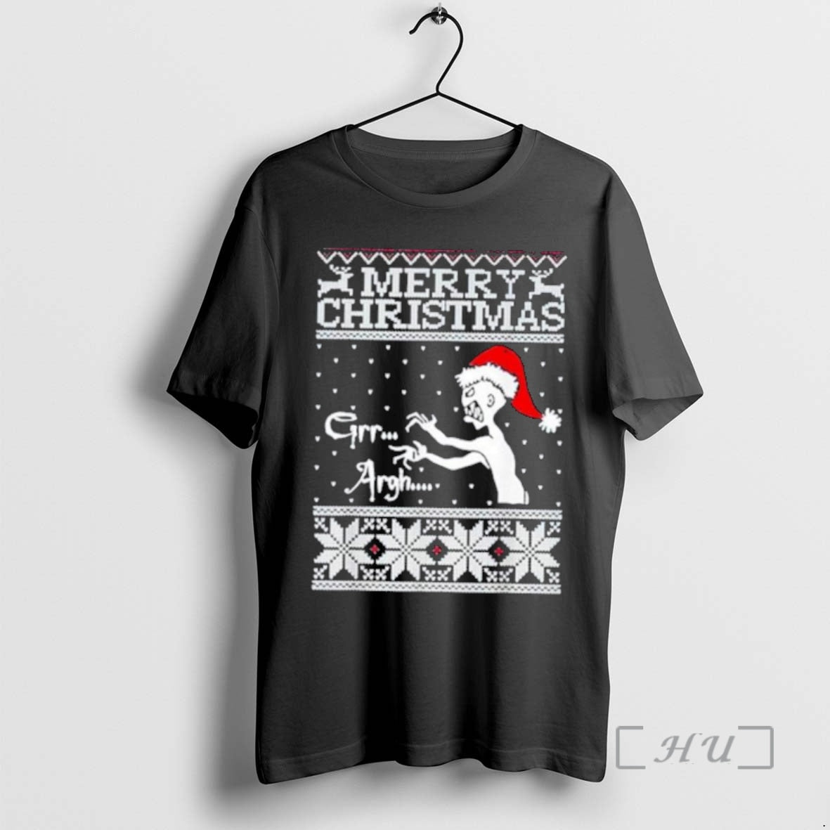 Officials Merry Christmas Grr Argh Ugly Zombie Santa T-Shirts, Hoodie, Sweatshirt | DripVista.com