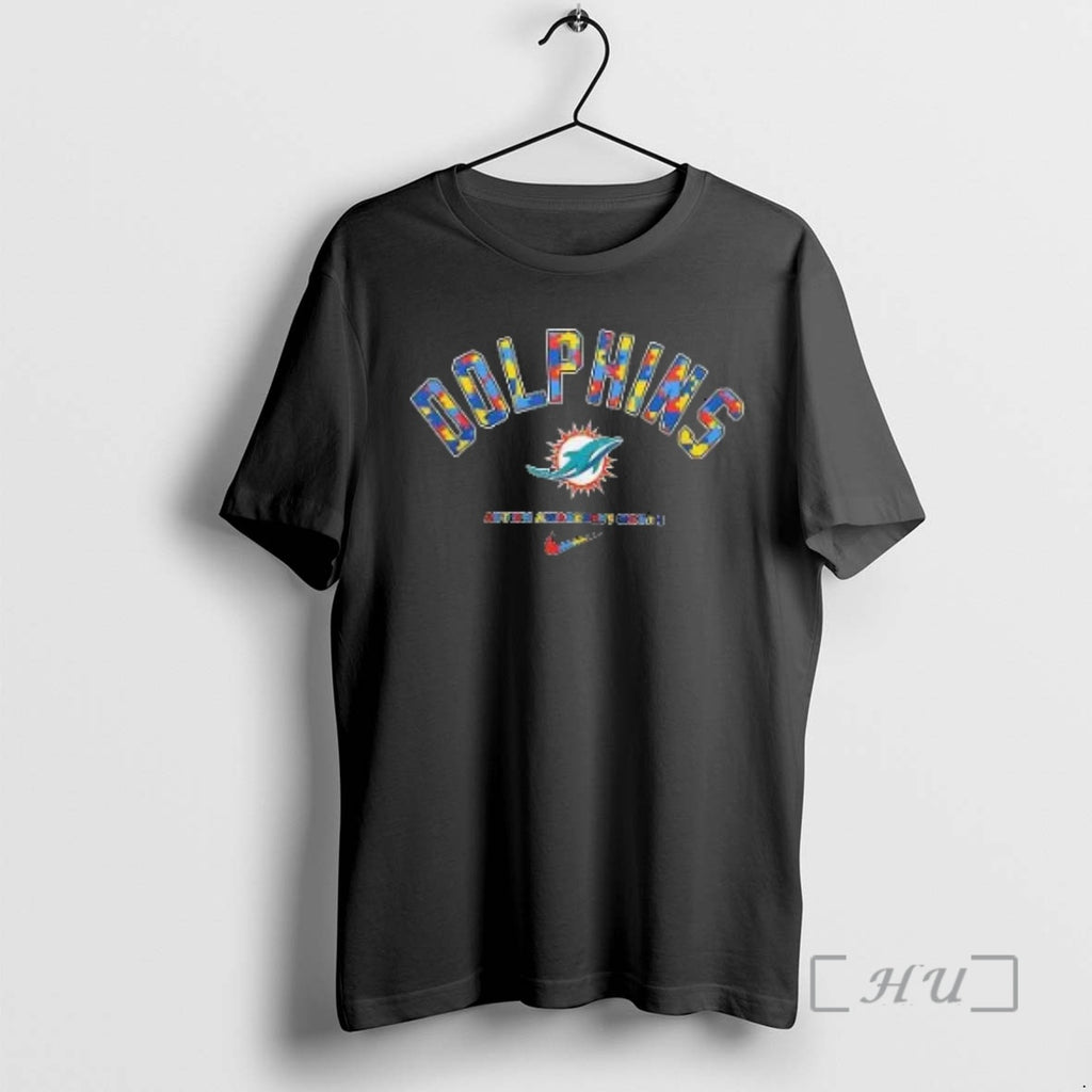 Officials Miami Dolphins Autism Awareness Month They Not Like Us 3d Premium T Shirts Sweater Hoodie, Sweatshirt