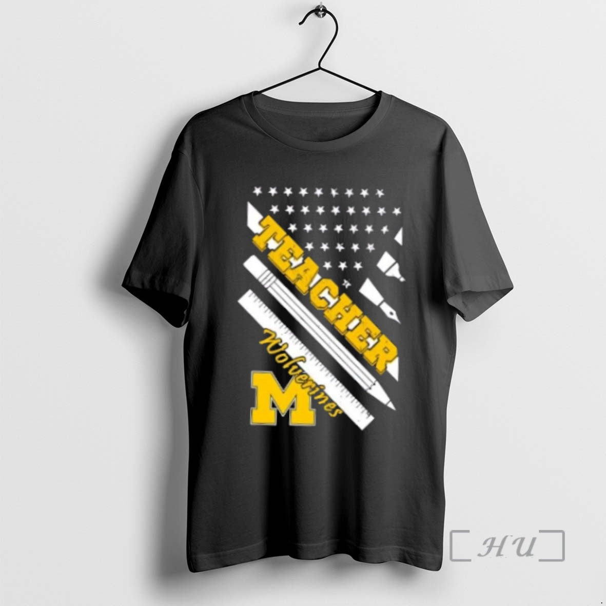 Officials Michigan Wolverines X Teacher American Flag T-Shirts, Hoodie, Sweatshirt | DripVista.com