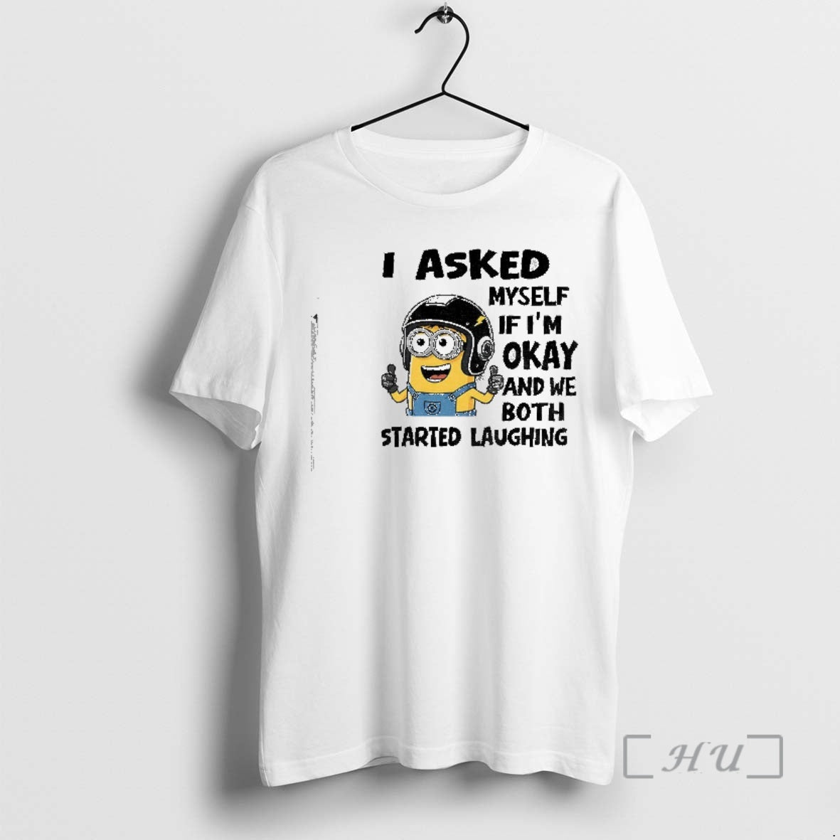 Officials Minion I Asked Myself Im Okay And We Both Started Laughing Premium T Shirts Hoodie, Sweatshirt | DripVista.com