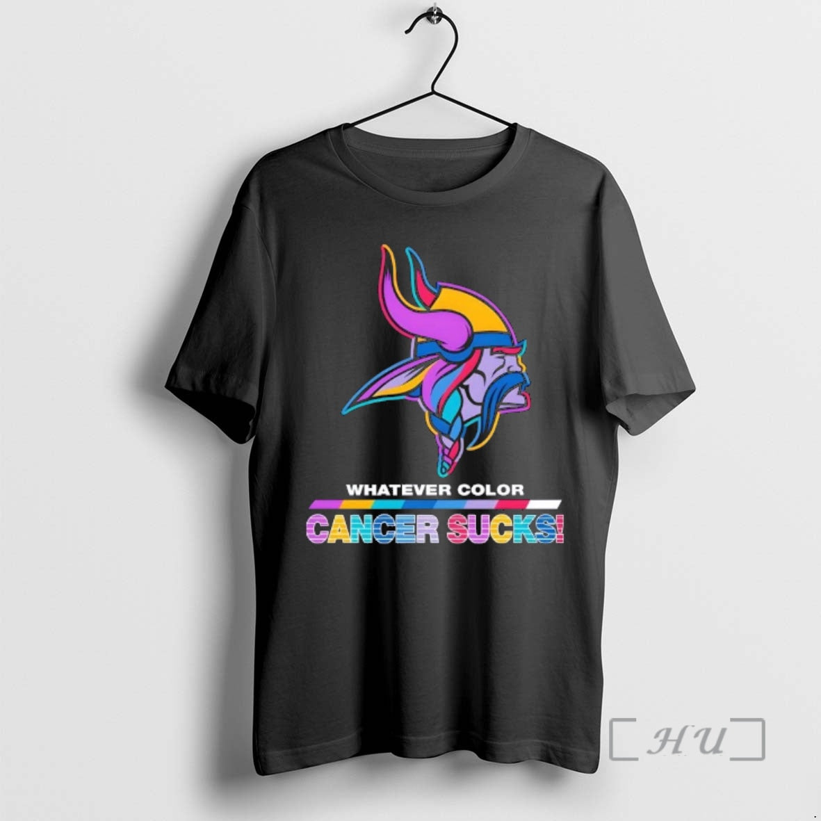 Officials Minnesota Vikings Football Whatever Color Cancer Sucks Logo Colors T-Shirts, Hoodie, Sweatshirt | DripVista.com