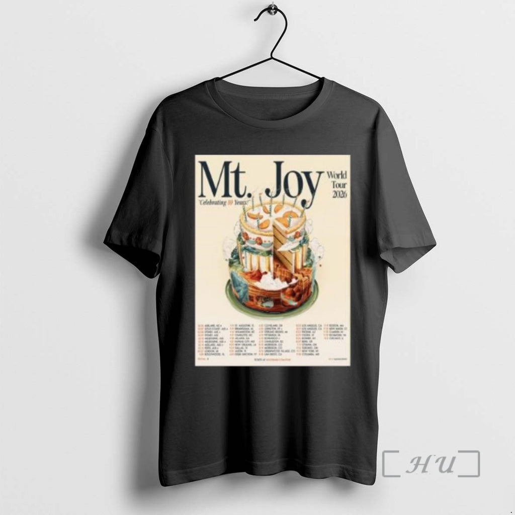 Officials Mt Joy Celebrating 10 Years World Tour 2026 North America City Dates Circle Black T-Shirts, Hoodie, Sweatshirt