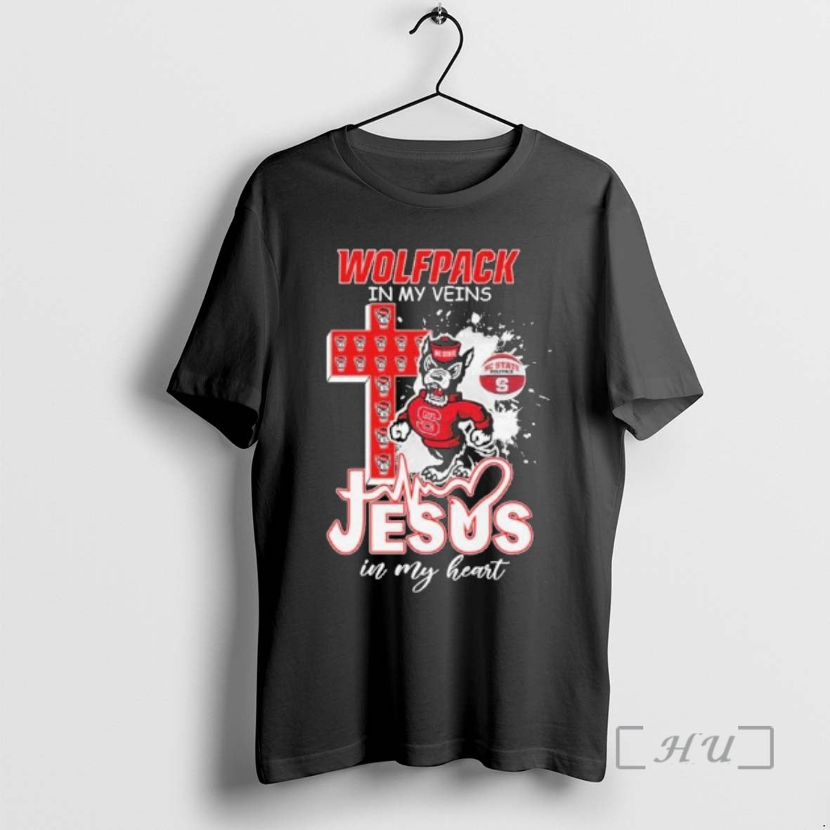 Officials Nc State Basketball Mascot In My Veins Jesus In My Heart Premium T Shirts Hoodie, Sweatshirt | DripVista.com