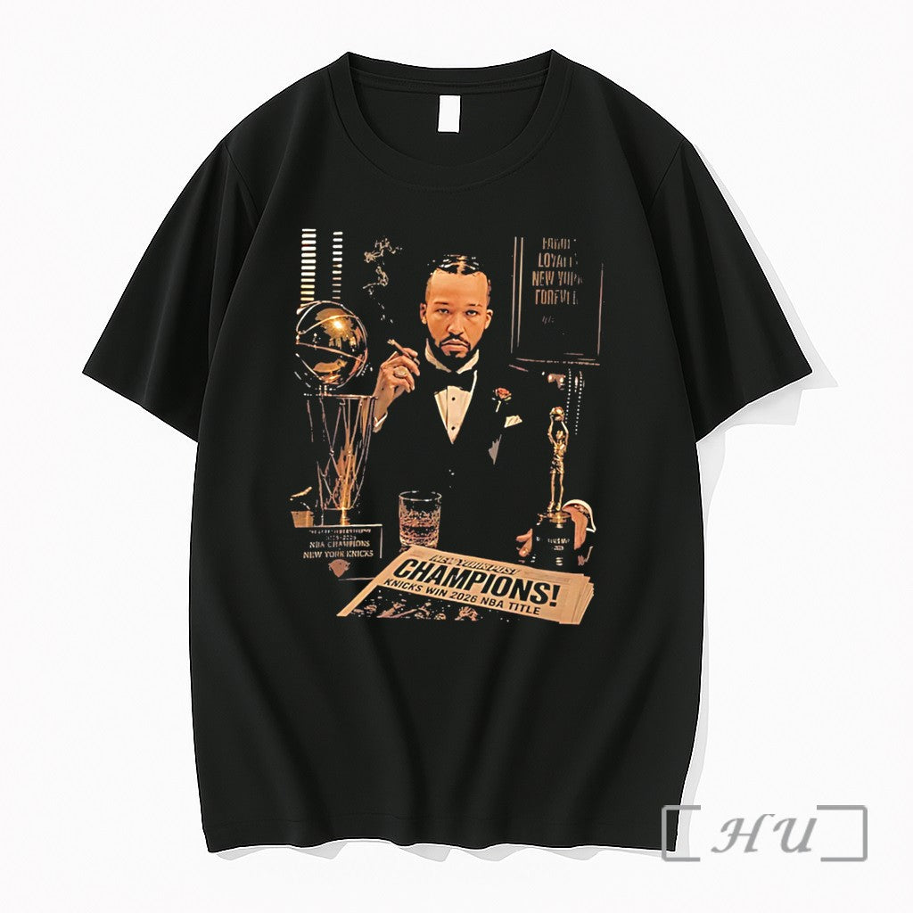Officials Ny Knicks Jalen Brunson Smoking Cigar Vintage Tee