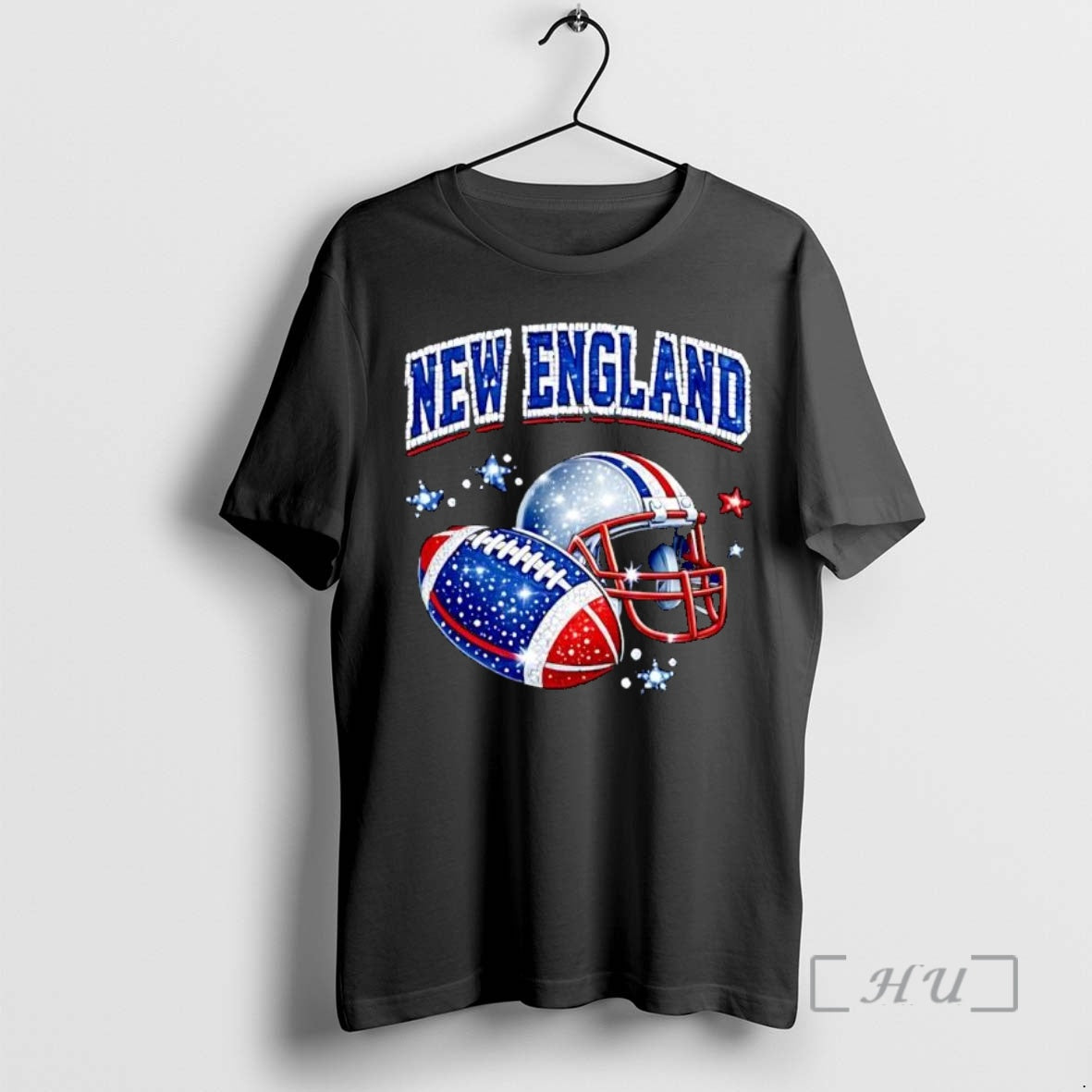 Officials New England Sparkling Glitter Helmet And Football Stars T-Shirts, Hoodie, Sweatshirt | DripVista.com