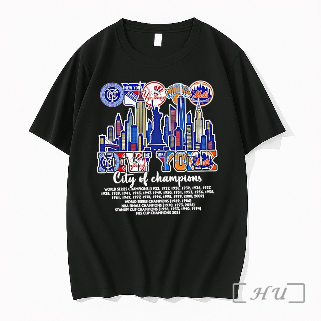 Officials New York Sports City Of Champions City Skyline Graphic