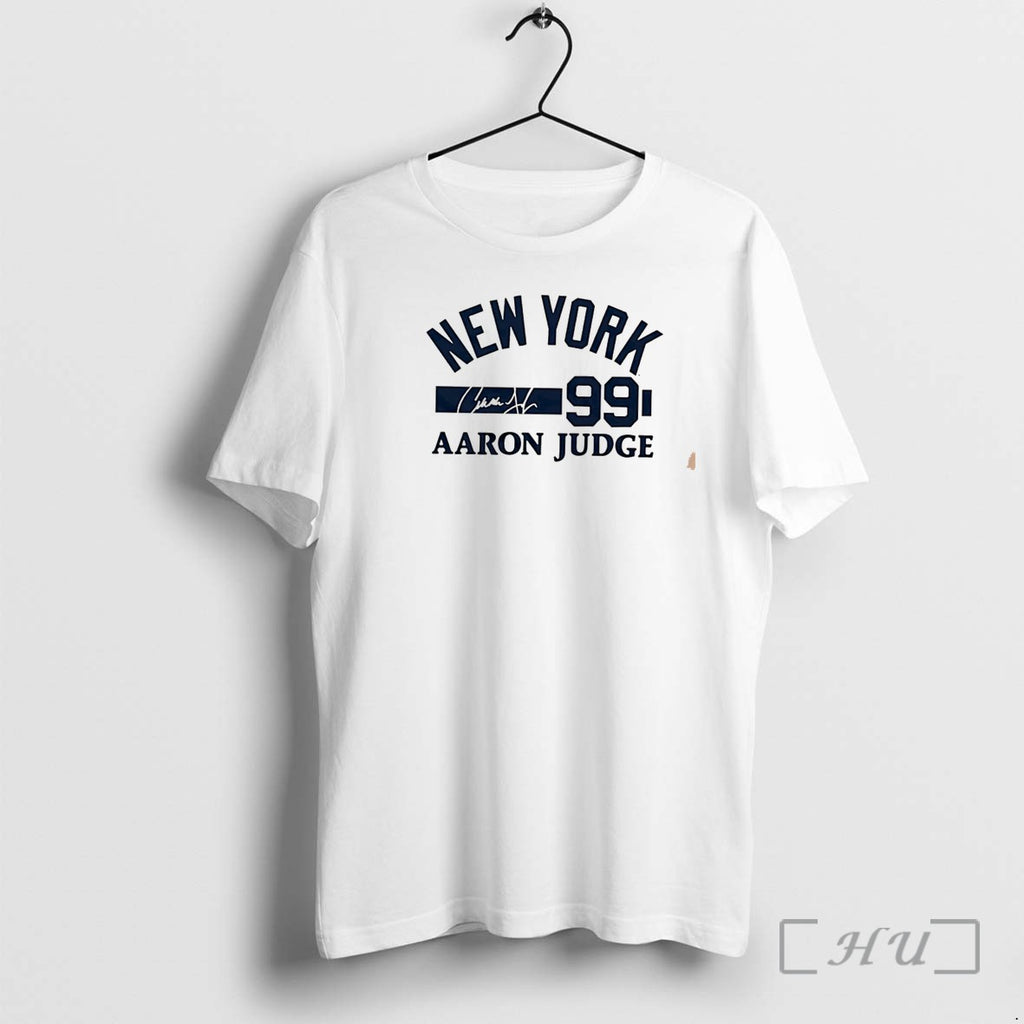 Officials New York Yankees Aaron Judge Signature Name Number Tee